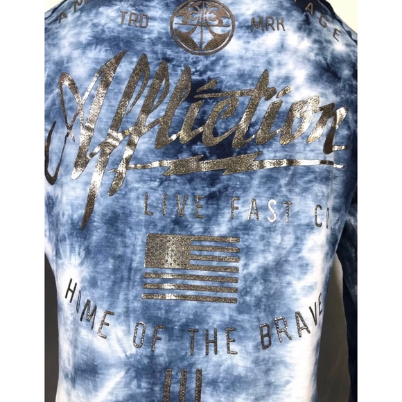 AFFLICTION Mens T-shirt BRAVE HERITAGE Biker Skull - Picture 7 of 7